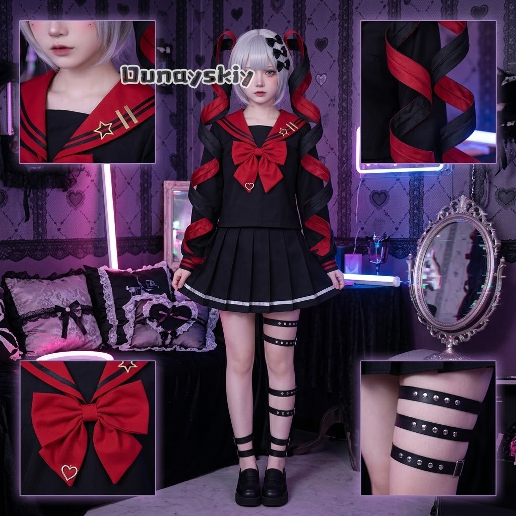 Anime Cosplay Black Girl - LWW09*Yandere K Angel RAIN Black JK