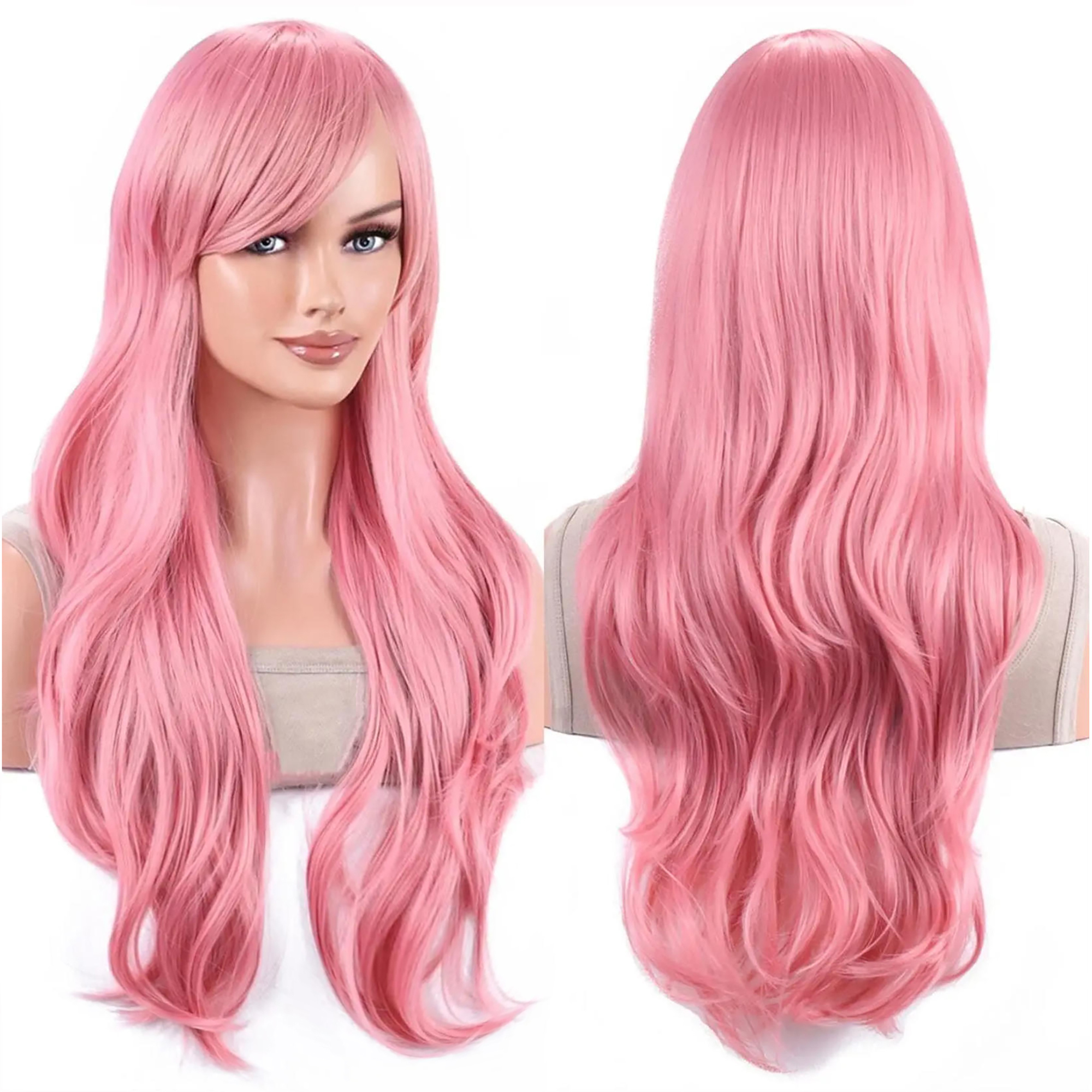 Anime Cosplay Zero Two - Synthetic Hair Wavy Pink Lolita Cosplay