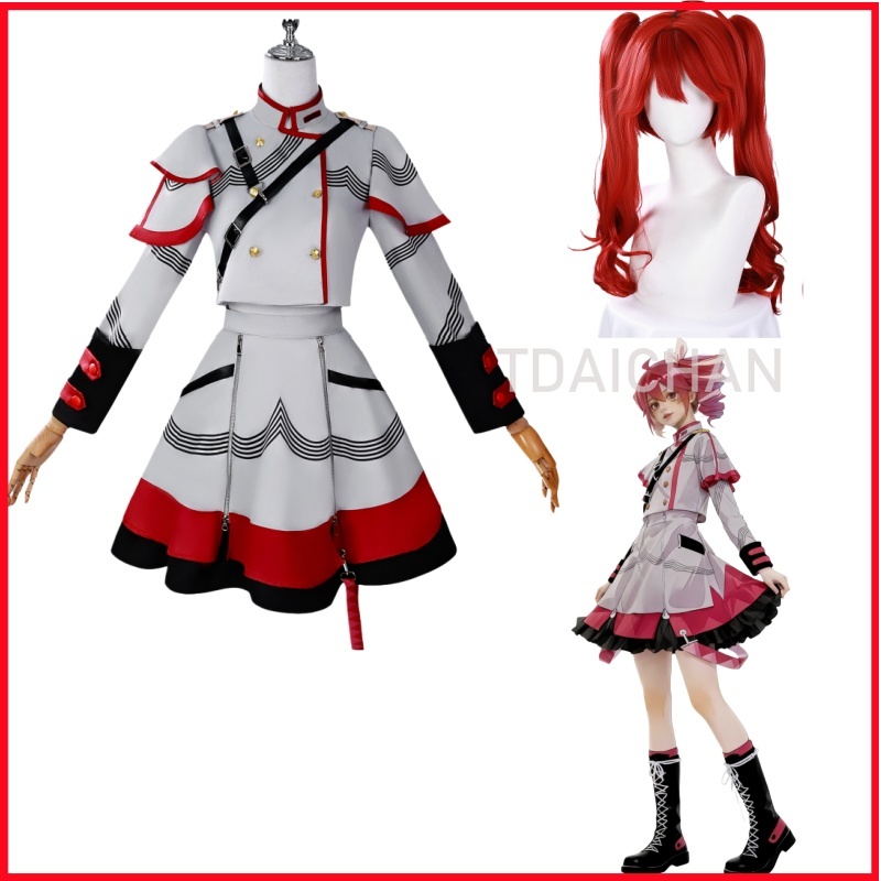 Anime Cosplay Red Hair - Kasane Teto Cosplay Costume Adult Carnival