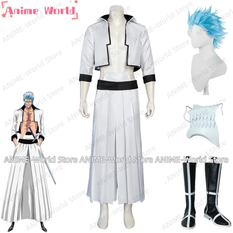 Anime Cosplay Waifu - 《Custom Size》Anime Grimmjow Jaegerjaquez Cosplay Costume