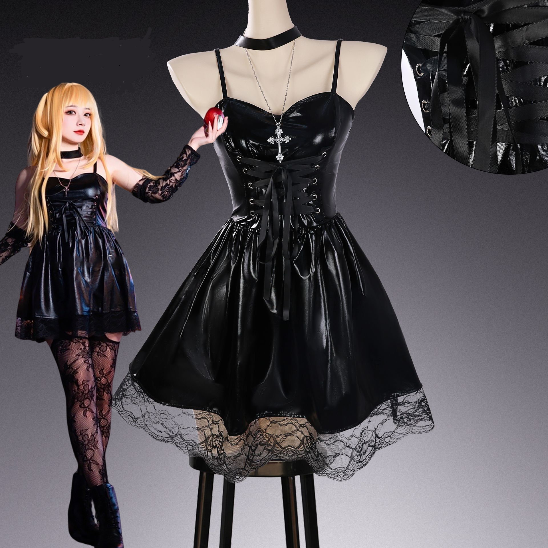 Anime Cosplay Black Girl - MisaMisa Anime Cosplay Costume Death Black
