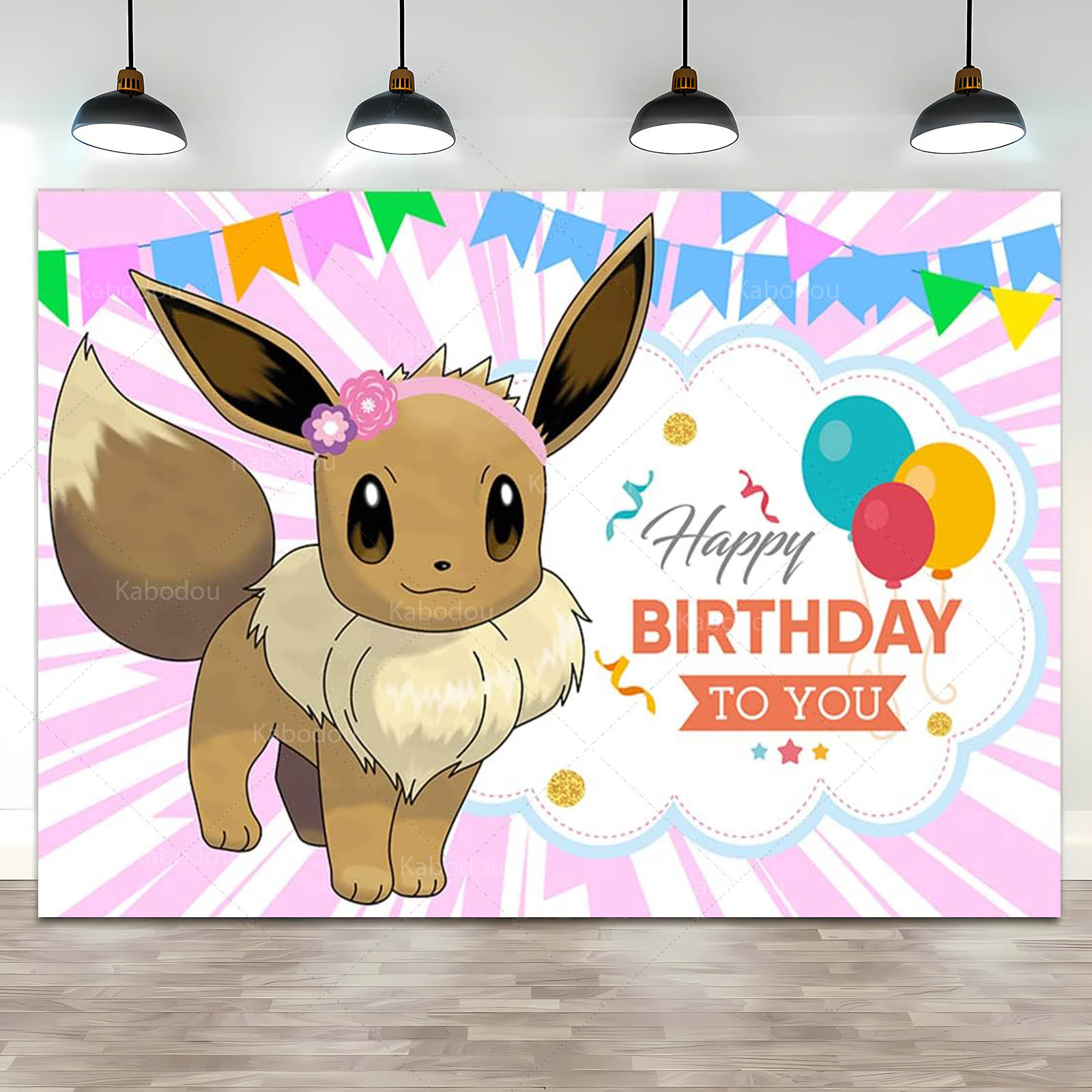 Pokemon Eevee Birthday Party B - Anime Cosplay Pokemon avaliação e preço