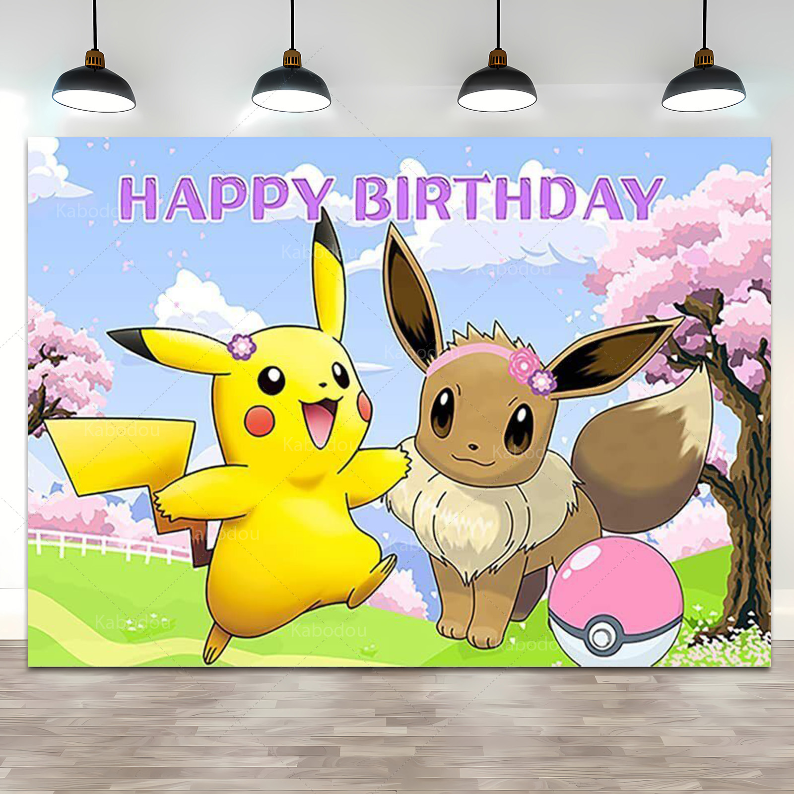 Pokemon Eevee Birthday Party B - Anime Cosplay Pokemon avaliação e preço