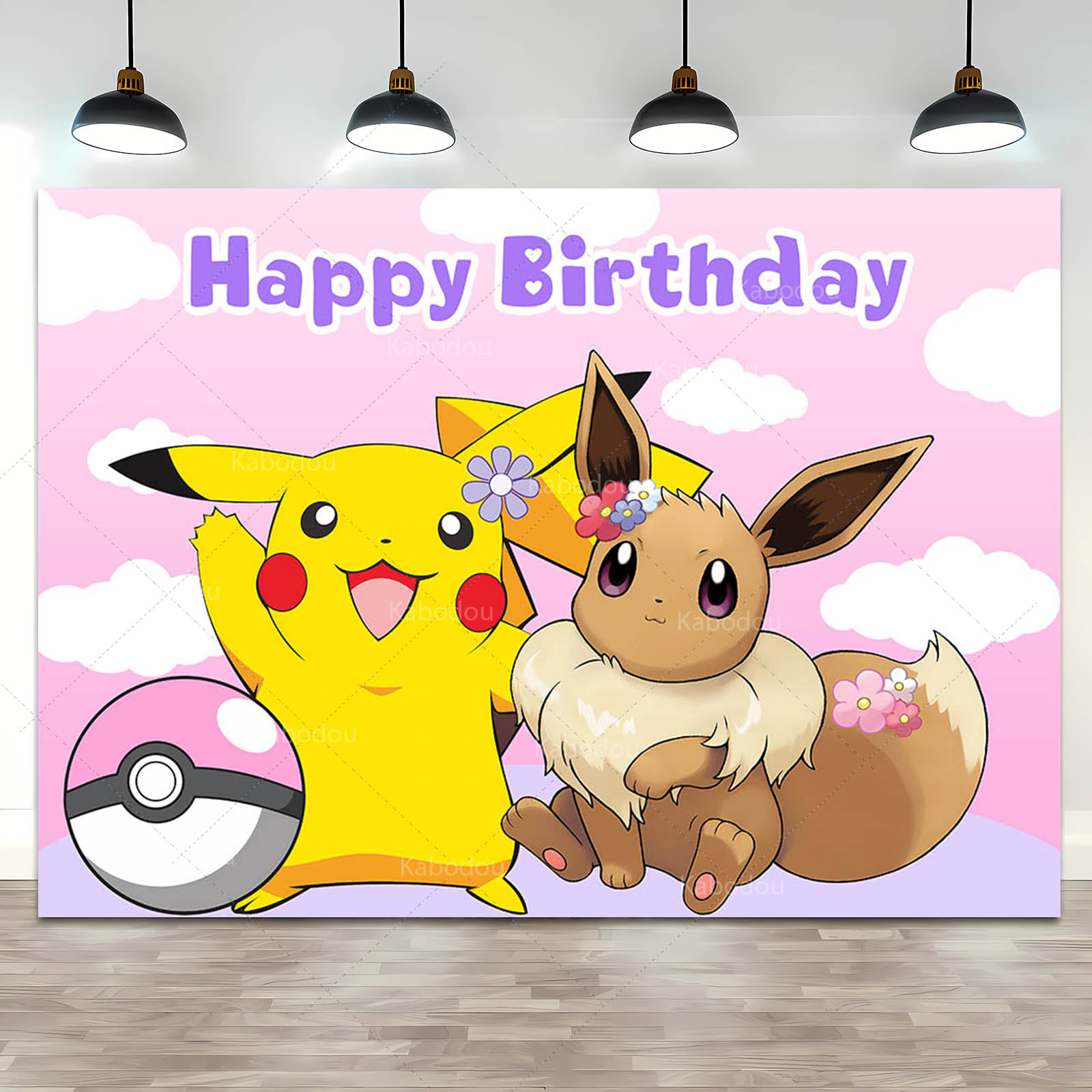 Pokemon Eevee Birthday Party B - Anime Cosplay Pokemon avaliação e preço
