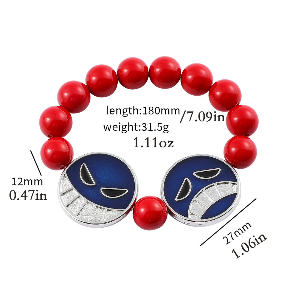 Anime Red Beads Face Bracelet  - Anime Cosplay Website avaliação e preço
