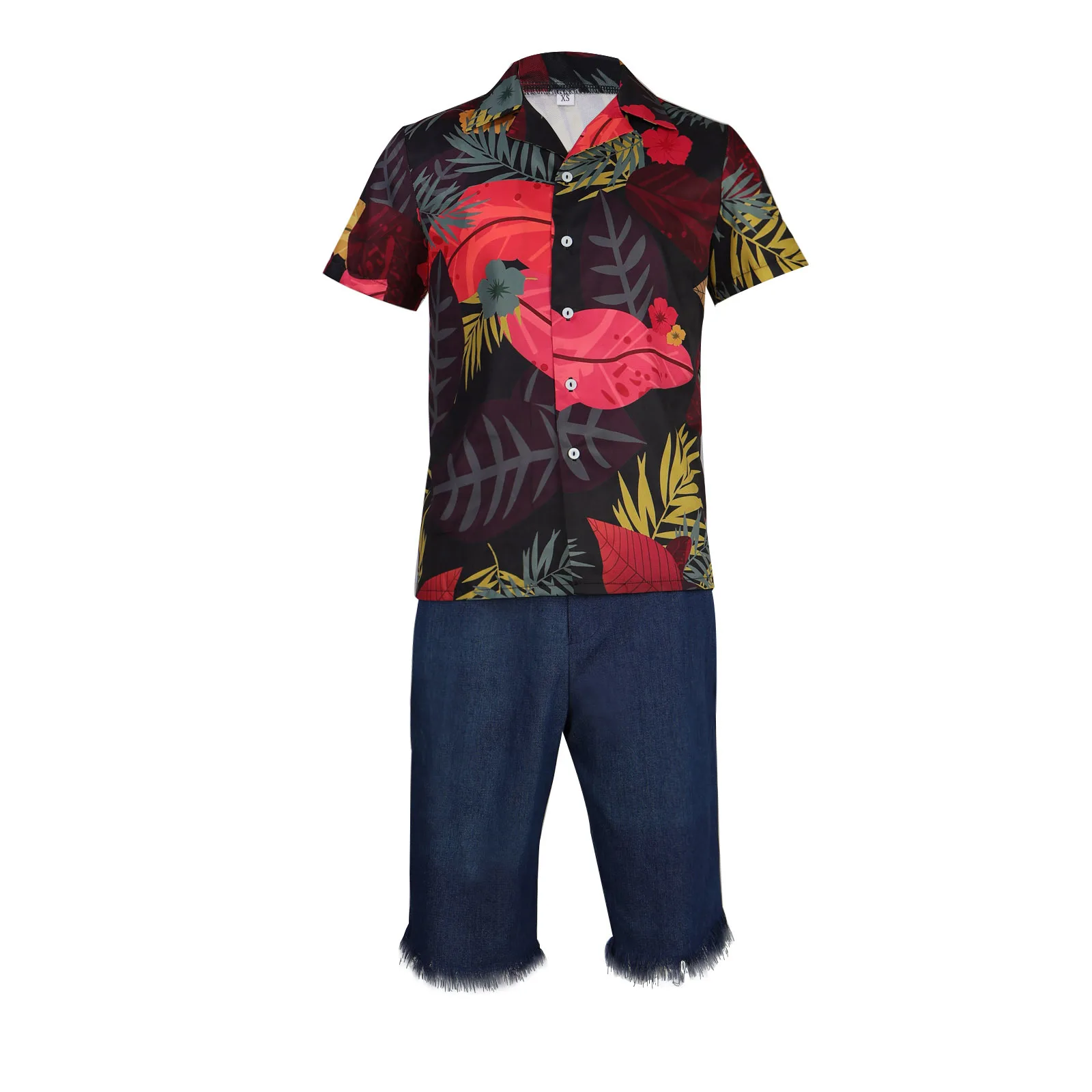 Anime Luffy's Floral Shirt Cos - Anime Cosplay Real Life avaliação e preço