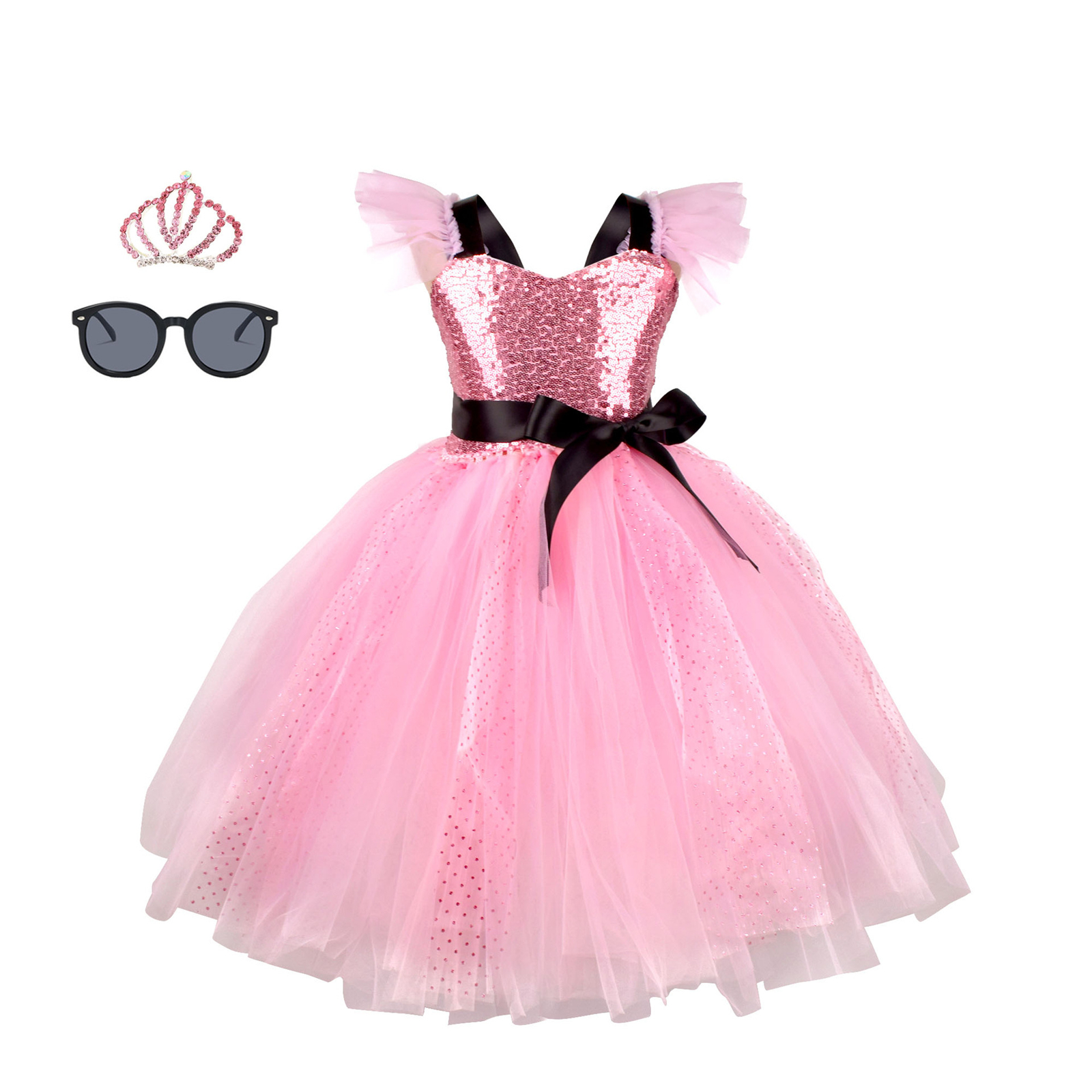 Tutu Glitter Dress Princess Co - Anime Cosplay Girl Photo avaliação e preço