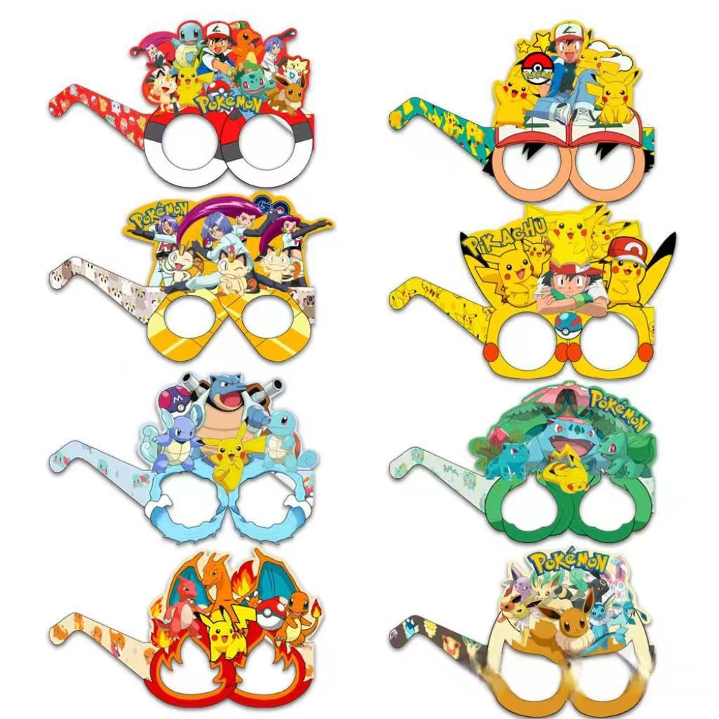 Pokémon-themed paper glasses.  - Anime Cosplay Photo avaliação e preço