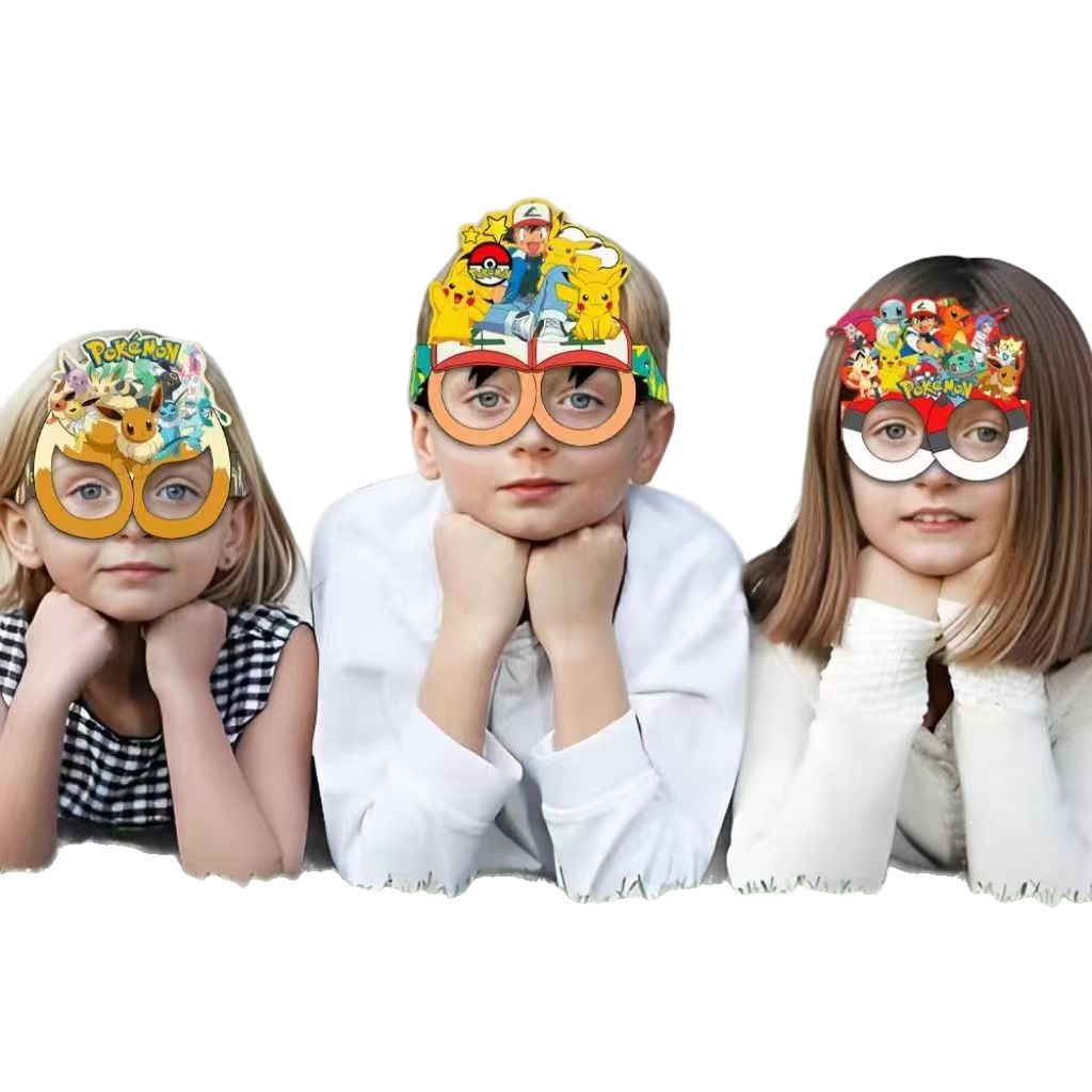 Pokémon-themed paper glasses.  - Anime Cosplay Photo avaliação e preço