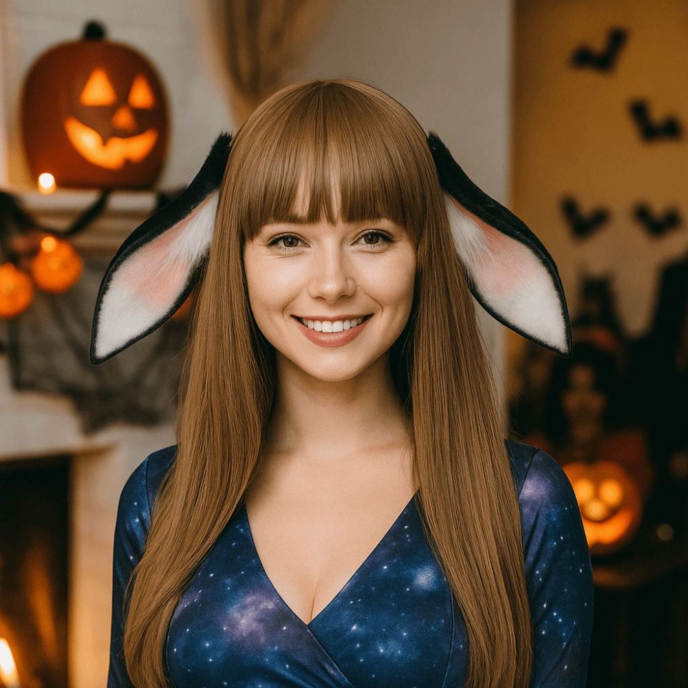 Anime Bunny Ears Dropped Ear R - Anime Cosplay Girl Photo avaliação e preço