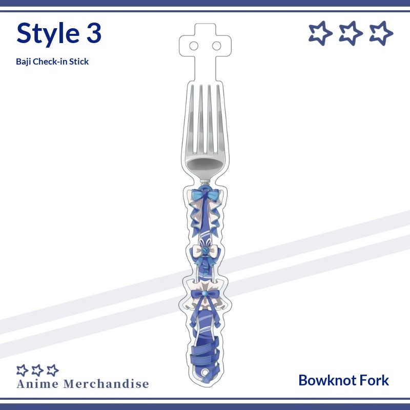 Anime Acrylic Bowknot Fork Sha - Anime Cosplay Photo avaliação e preço