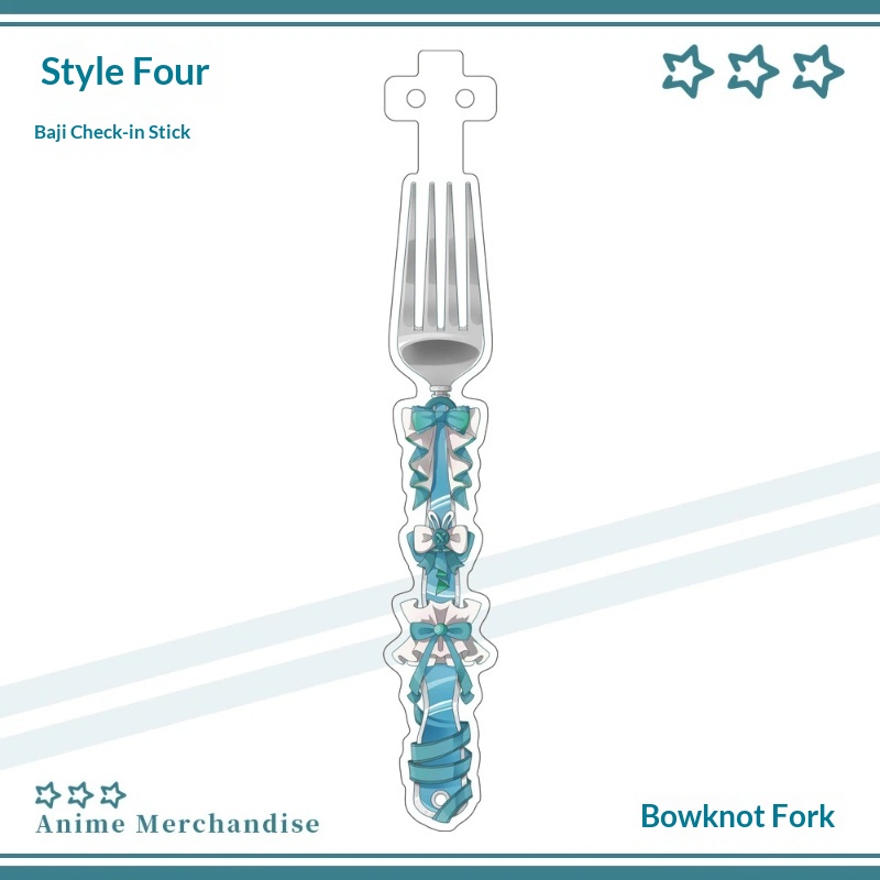 Anime Acrylic Bowknot Fork Sha - Anime Cosplay Photo avaliação e preço