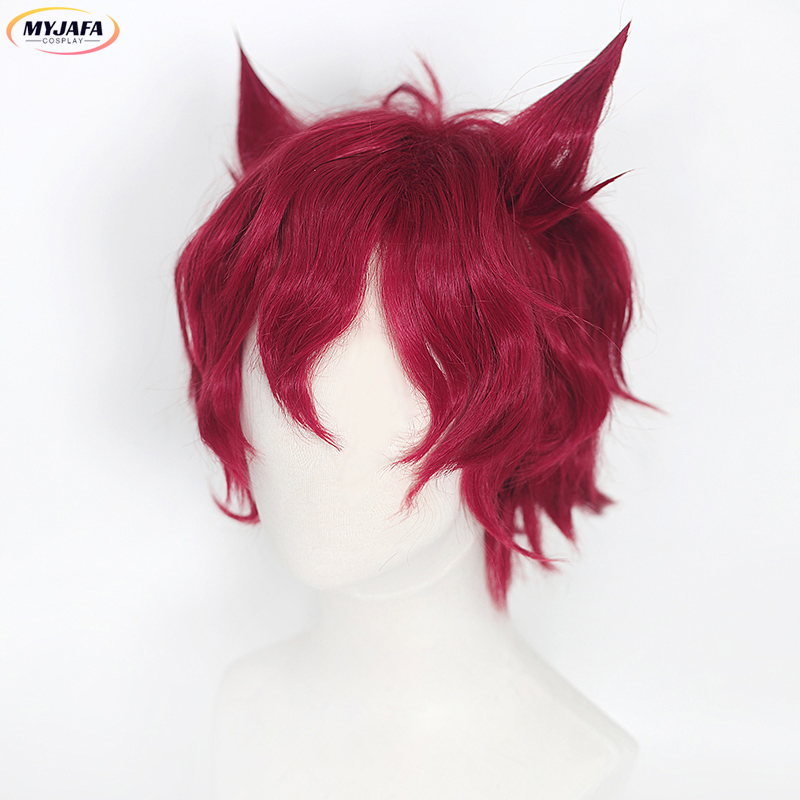 Sett Cosplay Wig Game LOL Hear - Anime Cosplay With Red Hair avaliação e preço