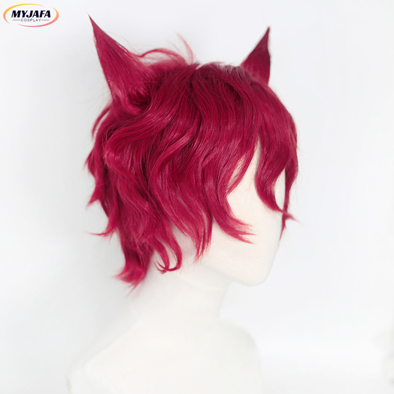 Sett Cosplay Wig Game LOL Hear - Anime Cosplay With Red Hair avaliação e preço