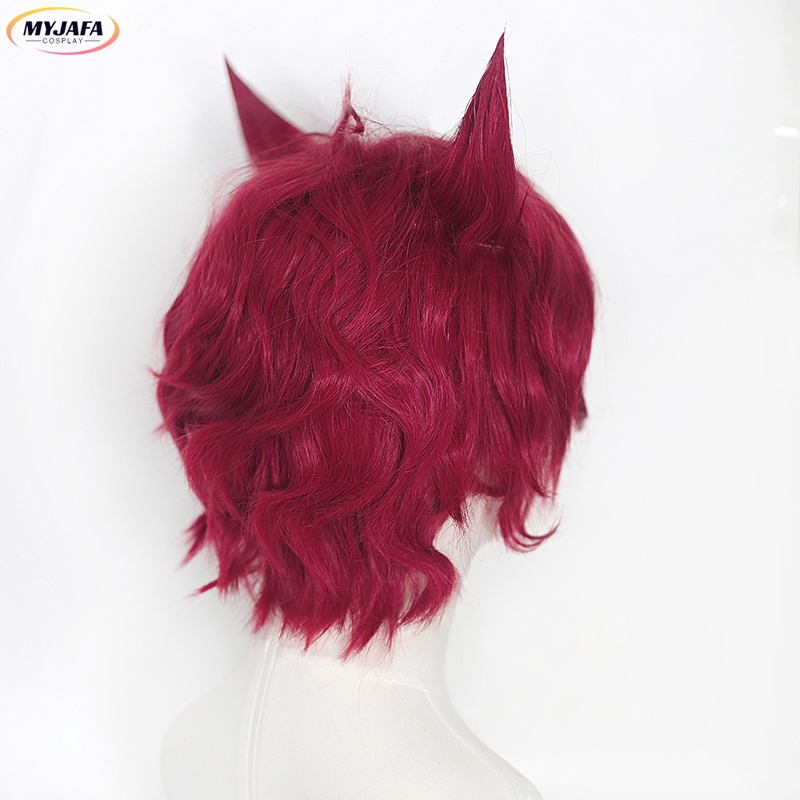 Sett Cosplay Wig Game LOL Hear - Anime Cosplay With Red Hair avaliação e preço