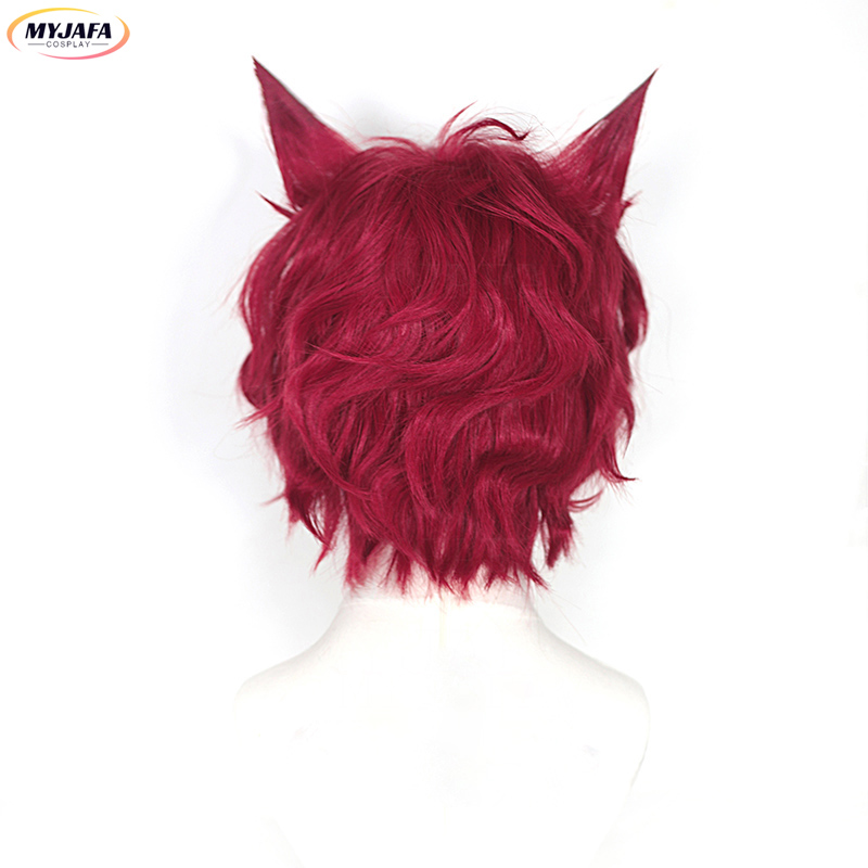 Sett Cosplay Wig Game LOL Hear - Anime Cosplay With Red Hair avaliação e preço