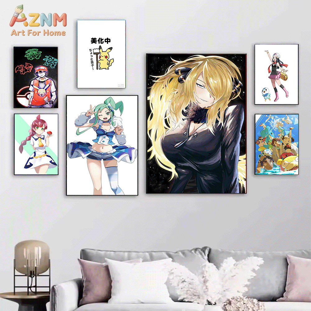 AZNM Pokemon Anime Canvas Wall - Anime Cosplay Pokemon avaliação e preço