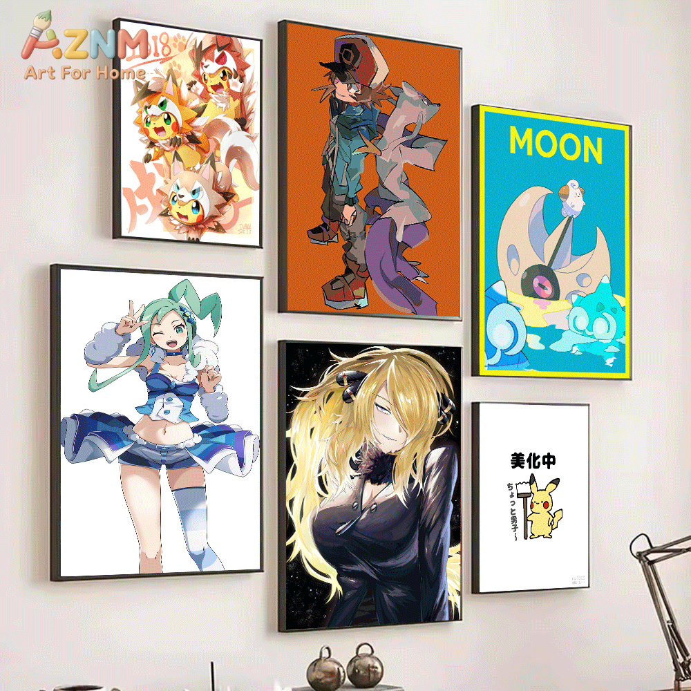 AZNM Pokemon Anime Canvas Wall - Anime Cosplay Pokemon avaliação e preço