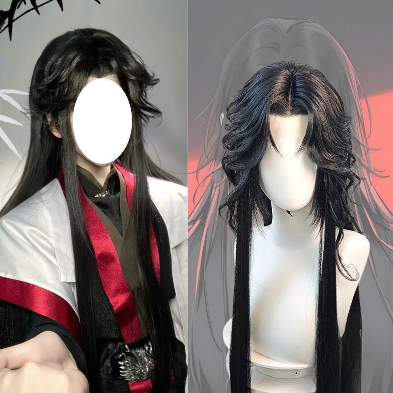 Anime The Scum Villain’s Self  - Cosplay Anime Black Hair avaliação e preço