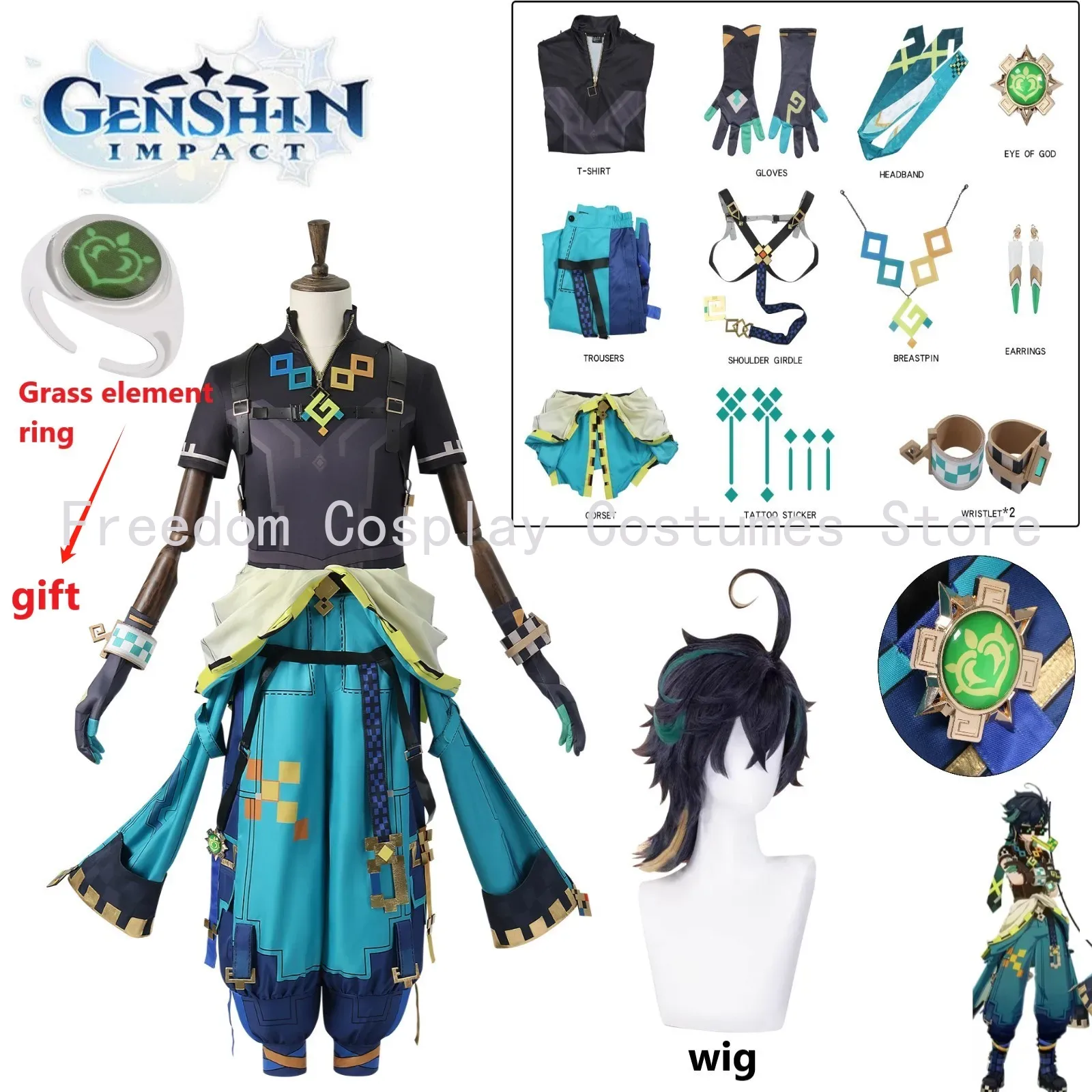Game Genshin Impact Kinich Cos - Anime Cosplay Waifu avaliação e preço