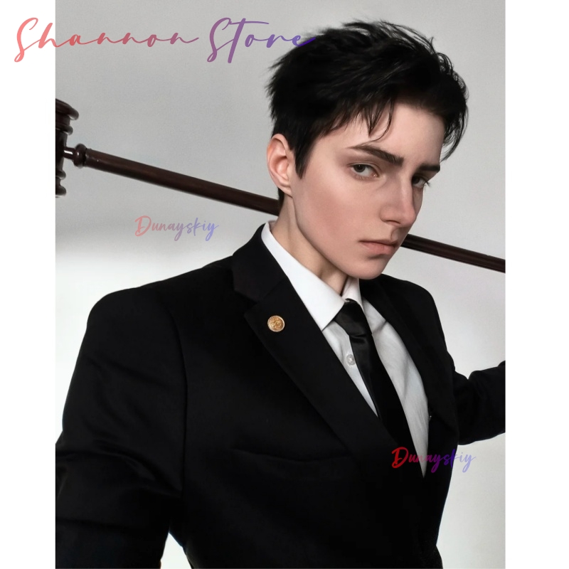 Hiromi Higuruma Handsome Short - Cosplay Anime Black Hair avaliação e preço