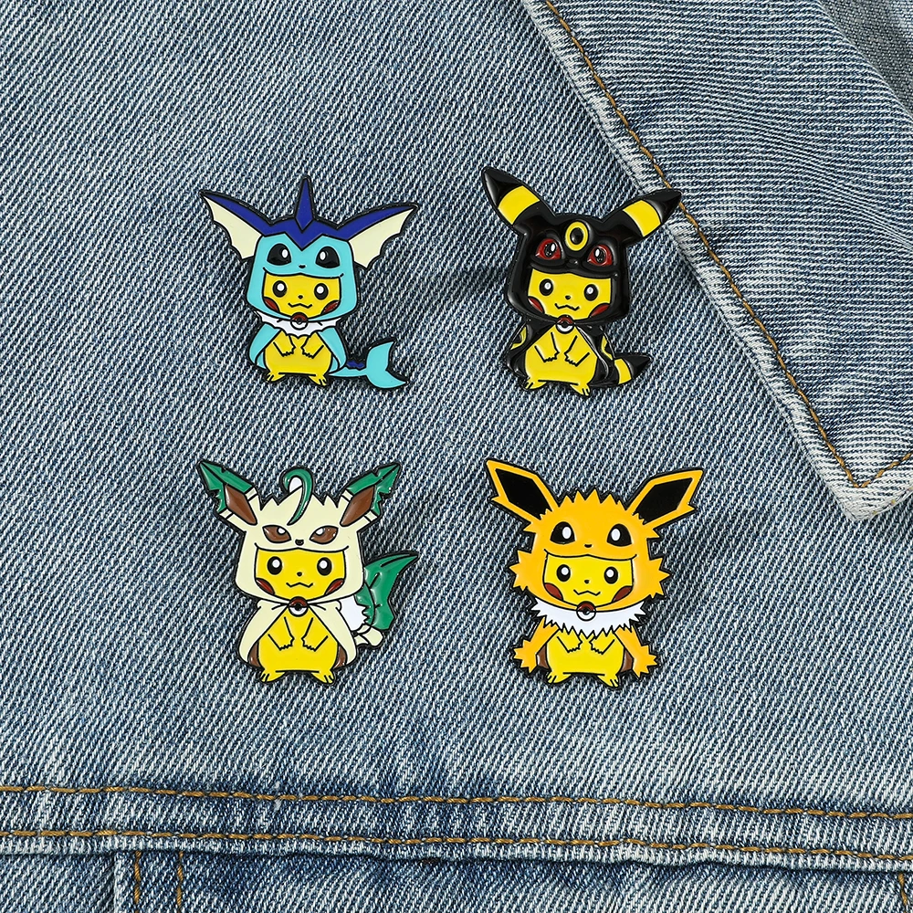 9 Pcs Creative Cartoon Brooch  - Anime Cosplay Pokemon avaliação e preço