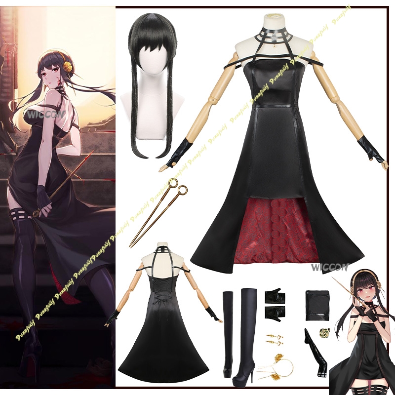 Anime Suit Yor Forger Cosplay  - Anime Cosplay Black Girl avaliação e preço