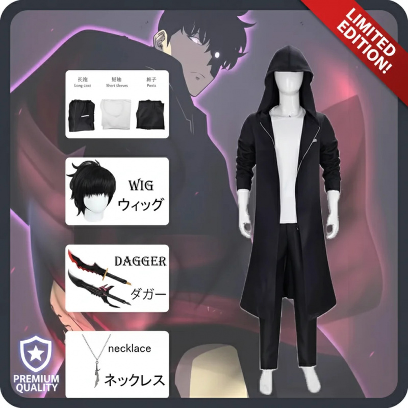 ▓2026Sung Jinwoo Solo Leveling - Cosplay Anime Solo avaliação e preço