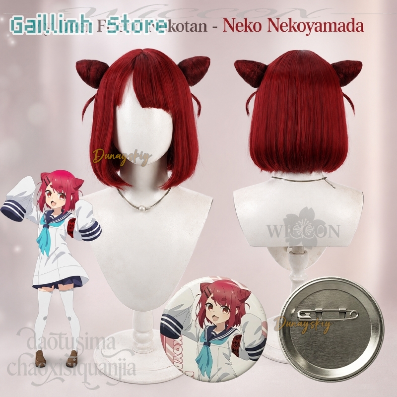 Anime My Deer Friend Nokotan C - Anime Cosplay With Red Hair avaliação e preço
