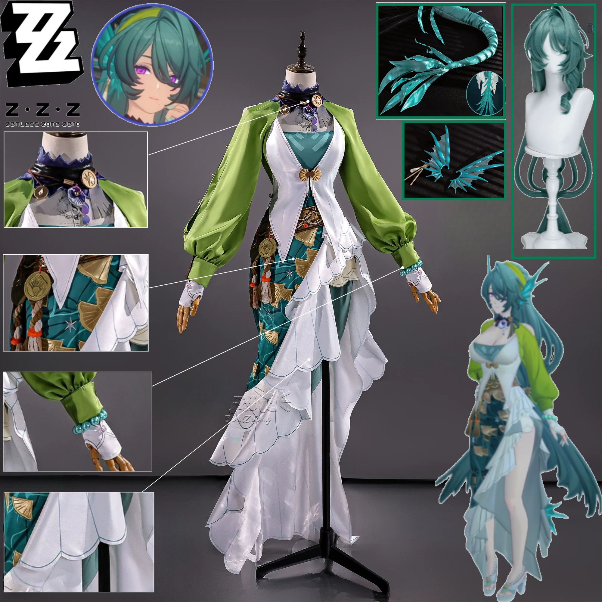 Zenless Zone Zero Cecilia Cosp - Anime Cosplay Zero Two avaliação e preço