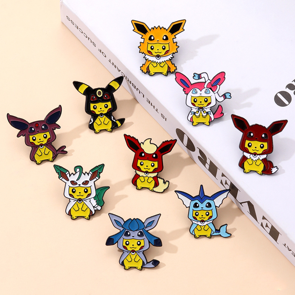 9Pcs Anime Pokemon Lapel Pins  - Anime Cosplay Pokemon avaliação e preço