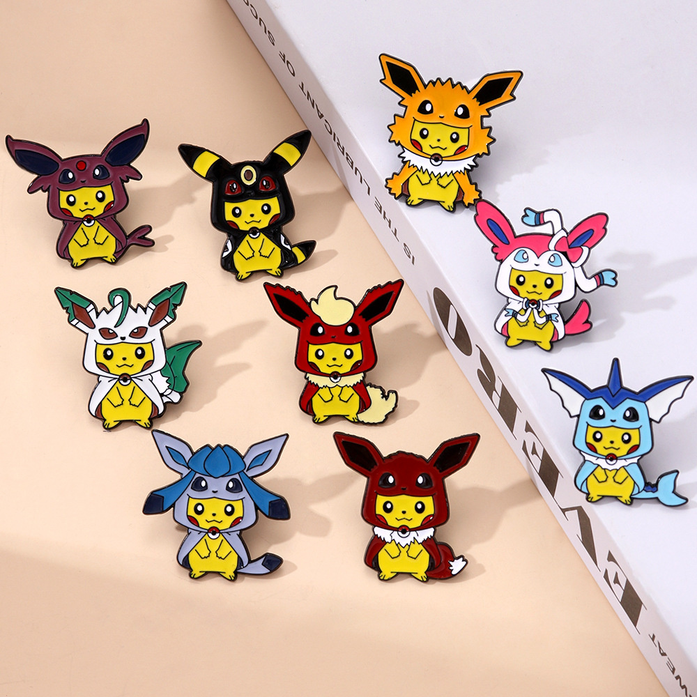 9Pcs Anime Pokemon Lapel Pins  - Anime Cosplay Pokemon avaliação e preço