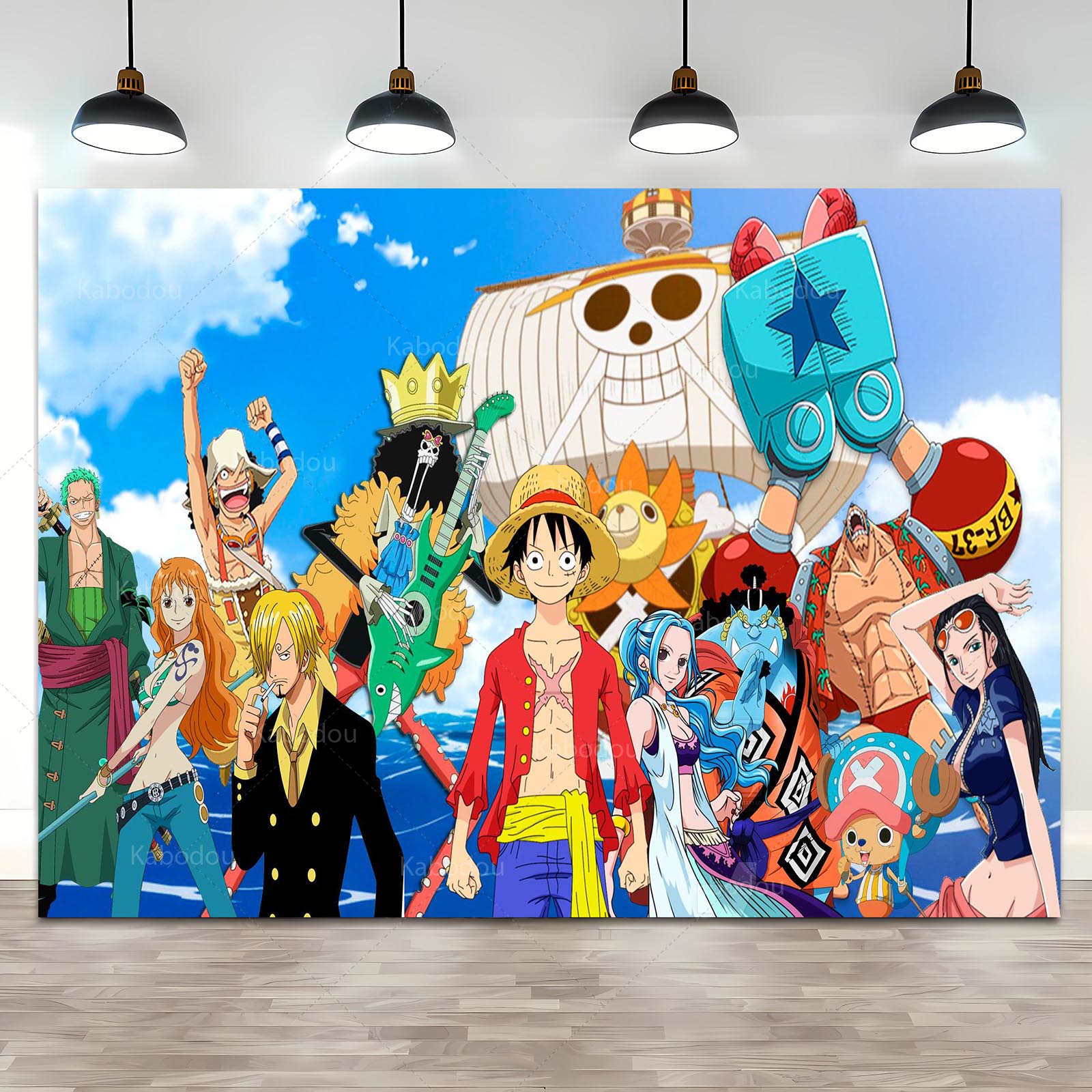 Anime One Piece Luffy Backdrop - Anime Cosplay Pokemon avaliação e preço