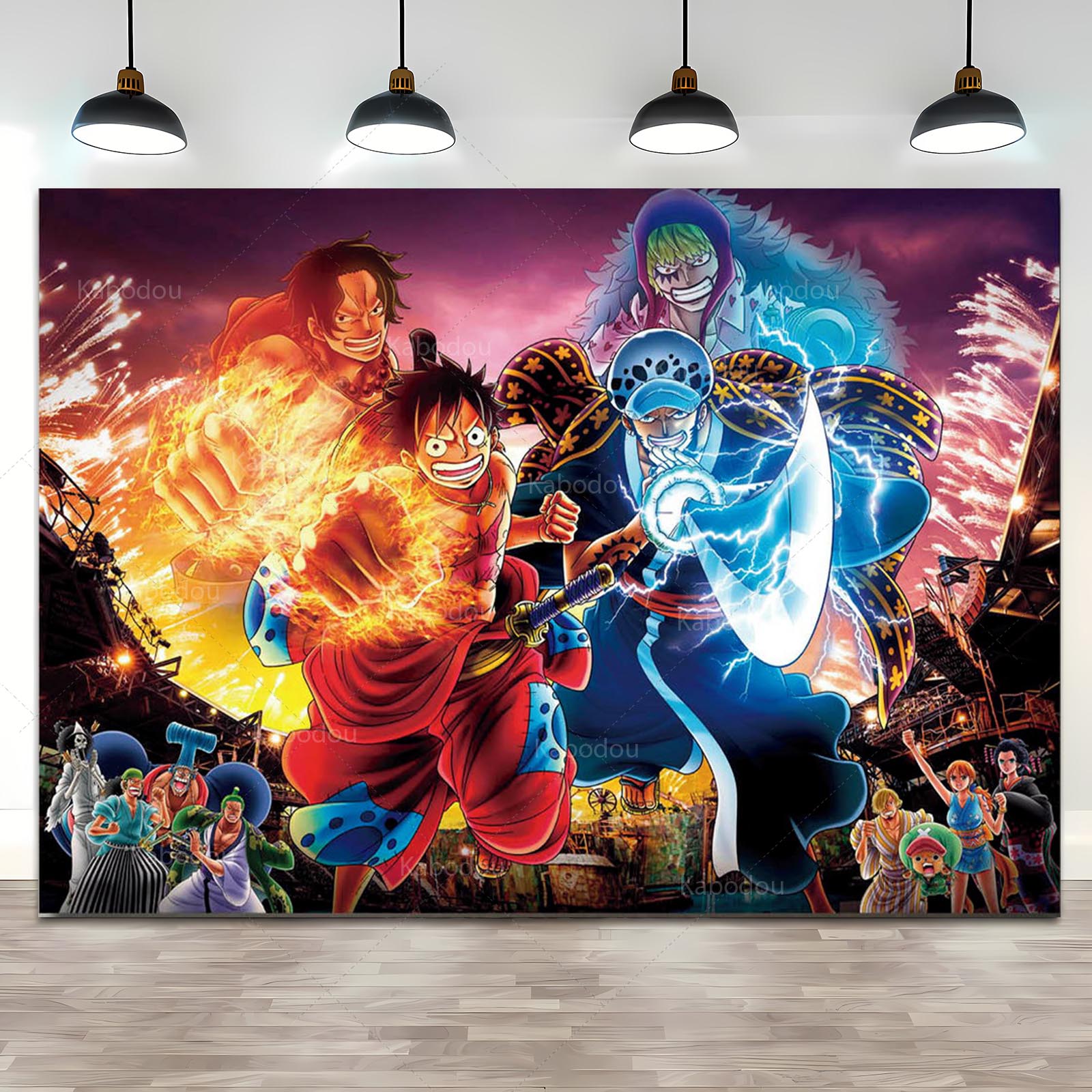 Anime One Piece Luffy Backdrop - Anime Cosplay Pokemon avaliação e preço