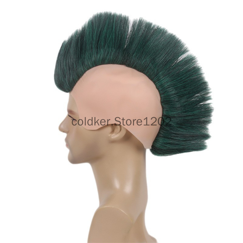 Men's Punk Mohawk Spiky Wig Re - Cosplay Anime Black Hair avaliação e preço