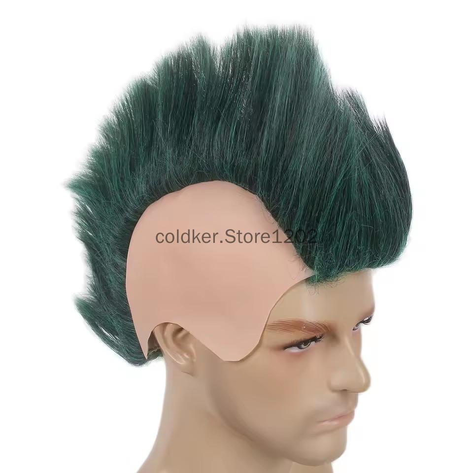 Men's Punk Mohawk Spiky Wig Re - Cosplay Anime Black Hair avaliação e preço