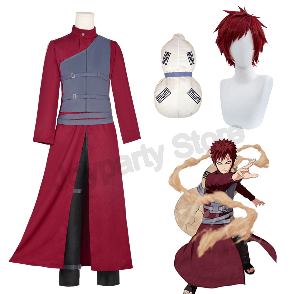 Gaara Cosplay Costume Sand Fiv - Anime Cosplay With Red Hair avaliação e preço