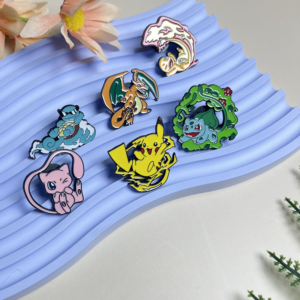6pcs Anime Pins Set Pokemon En - Anime Cosplay Pokemon avaliação e preço